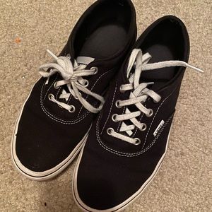 Black lace up Vans